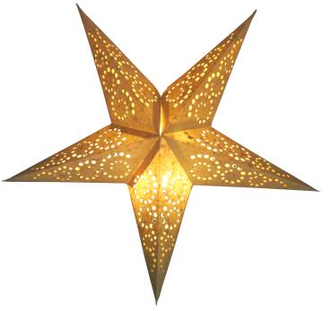 Baby Twister creme- Foldable glowing Paperstar with 5 points, 40 cm